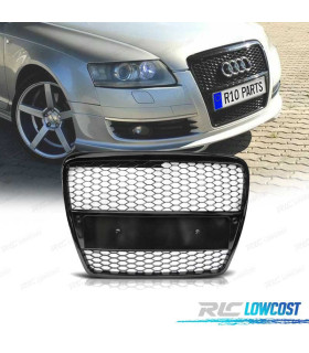 CALANDRE AUDI A6 C6 04-08 LOOK RS NOIR BRILLANT