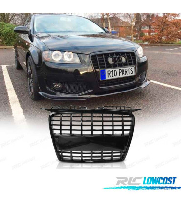 GRILLE AUDI A3 8P 05-08 LOOK S LINE NOIR BRILLANT