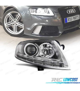 PHARES AUDI A6 C6 04-08 XENON LUMIÈRE DIURNE LED DRL CHROMÉS