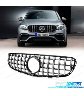 CALANDRE MERCEDES GLC X253 C253 15-18 LOOK AMG NOIR CHROMÉ