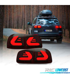 FEUX ARRIÈRE VOLKSWAGEN VW TOUAREG I 7L 02-10 CARDNA LED NOIR FUMÉ