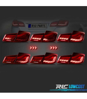 FEUX ARRIÈRE BMW F10 FULL LED DINAMIQUE LIGHT BAR OLED ROUGE