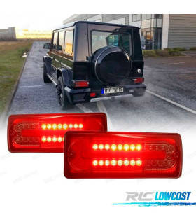 FEUX ARRIÈRE MERCEDES CLASSE G W463 89-13 ROUGE FUMÉ FULL LED LOOK AMG G55