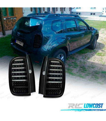 FEUX ARRIÈRE DACIA DUSTER 09-17 CARDNA CLIGNOTANTS DYNAMIQUE NOIR FUMÉ