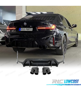 DIFFUSEUR BMW G20 G21 LCI 23-25 LOOK M PERFORMANCE NOIR BRILLANT + EMBOUTS D'ÉCHAPPEMENT