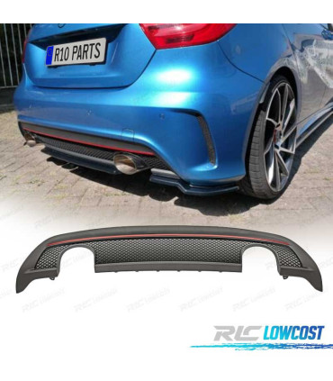 DIFFUSEUR MERCEDES CLASSE A W176 12-18 DOUBLE SORTIE LOOK AMG