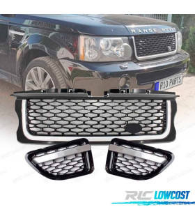 CALANDRES AVANT + LATÉRAUX RANGE ROVER SPORT 05-09 LOOK PIANO BLACK EDITION