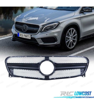 CALANDRE MERCEDES CLASSE GLA X156 13-16 LOOK AMG NOIR BRILLANT