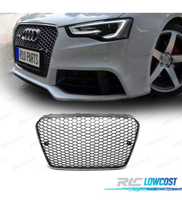 CALANDRE AUDI A5 12-16 LOOK RS5 NOIR CHROMÉ PDC