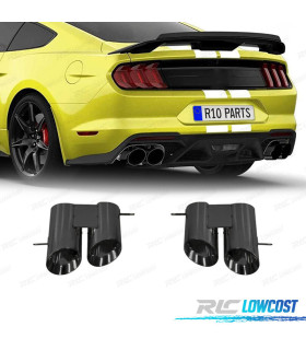 EMBOUTS D´ÉCHAPPEMENT FORD MUSTANG 15-22 LOOK GT500 NOIR BRILLANT