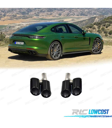 EMBOUTS D'ÉCHAPPEMENTS PORSCHE PANAMERA 17- LOOK GTS NOIR