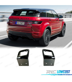 EMBOUTS D'ÉCHAPPEMENT RANGE ROVER EVOQUE 10-18 LOOK DYNAMIC NOIR BRILLANT
