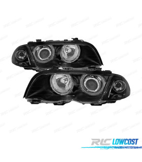 PHARES BMW E46 98-01 ANGEL EYES NOIR