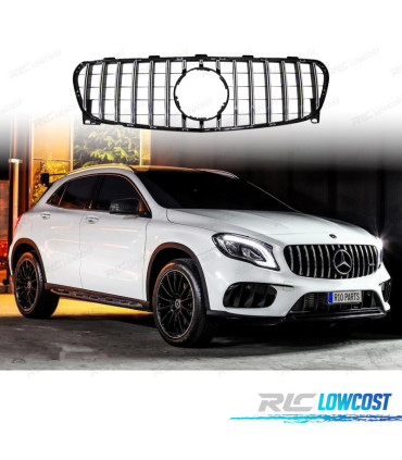 CALANDRE MERCEDES GLA X156 17-19 LOOK AMG GT NOIR CHROMÉ