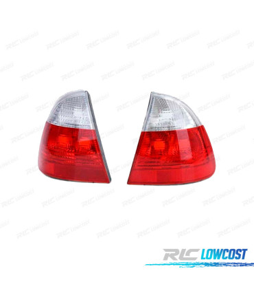PHARES EXTERIEURES POUR BMW E46 TOURING 01-05 BLANC ROUGE