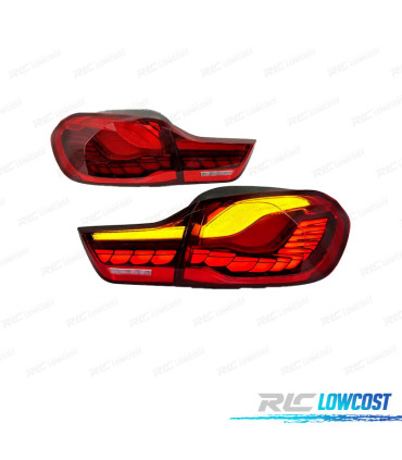 FEUX ARRIÈRE FULL LED BMW F32 F33 F36 LIGHT BAR OLED FOND ROUGE 13-18