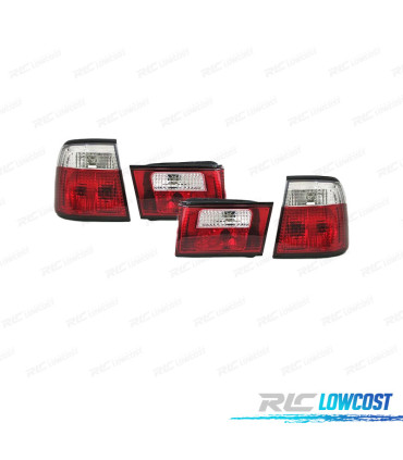 FEUX ARRIÈRE BMW SÉRIE 5 E34 88-95 ROUGE CHROMÉ