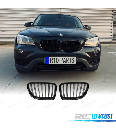 CALANDRES POUR BMW X1 84 LCI 12-14 NOIR BRILLANT