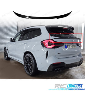 AILERON BECQUET LAME COFFRE BMW X3 G01 LCI 21-24 LOOK M NOIR BRILLANT