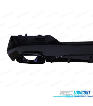 DIFFUSEUR BMW G22 20-24 LOOK M 440i + EMBOUTS D'ÉCHAPPEMENT NOIR BRILLANT