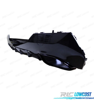 DIFFUSEUR BMW G22 21-23 LOOK M440 + EMBOUTS D'ÉCHAPPEMENT NOIR BRILLANT