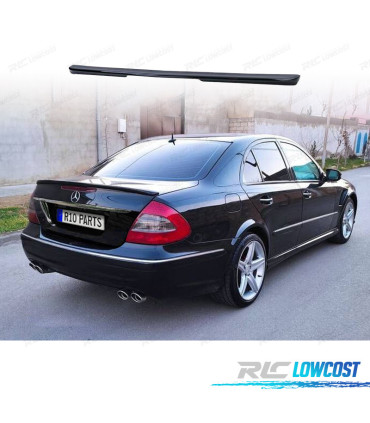 AILERON BECQUET LAME COFFRE MERCEDES CLASSE E W211 BERLINE 03-08 LOOK AMG NOIR BRILLANT