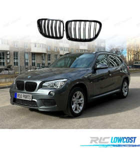 DOUBLE CALANDRE BMW X1 E84 09-14 LOOK M4 NOIR BRILLANT