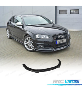 SPOILER LAME DE PARE-CHOCS AVANT AUDI A3 8P 08-12 NOIR BRILLANT