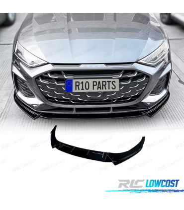 SPOILER LAME DE PARE-CHOCS AVANT AUDI A3 8Y 24- NOIR BRILLANT