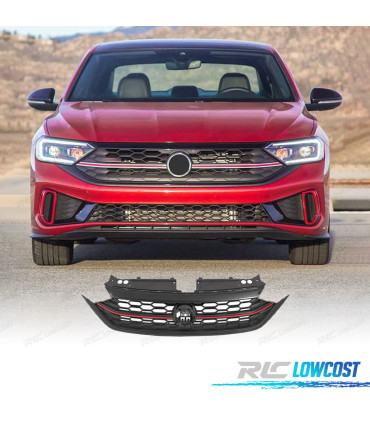 CALANDRE VOLKSWAGEN VW JETTA 23- LOOK GLI NOIR ROUGE