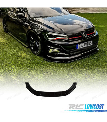 SPOILER LAME AVANT VOLKSWAGEN VW POLO 22- NOIR BRILLANT