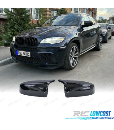 COQUES RÉTROVISEURS BMW E70 E71 E72 LOOK M NOIR BRILLANT