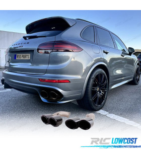 EMBOUT D'ÉCHAPPEMENT PORSCHE CAYENNE 92A 14-17 LOOK GTS NOIR