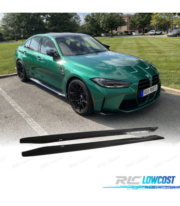 RAJOUTS DES BAS DE CAISSE BMW G80 G81 20- M3 NOIR BRILLANT