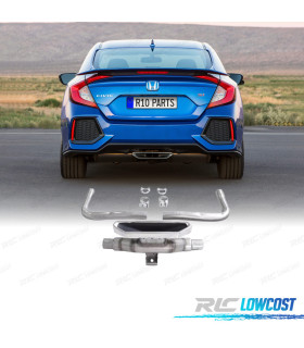 EMBOUTS D'ÉCHAPPEMENTS HONDA CIVIC 16- LOOK SI CHROMÉ