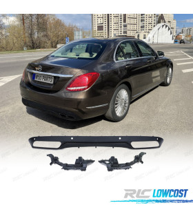 DIFFUSEUR MERCEDES CLASSE C W205 15-21 LOOK C63 MOULURE NOIR BRILLANT