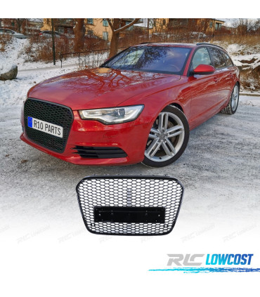CALANDRE AUDI A6 C7 4G 10-14 LOOK RS NOIR BRILLANT PDC