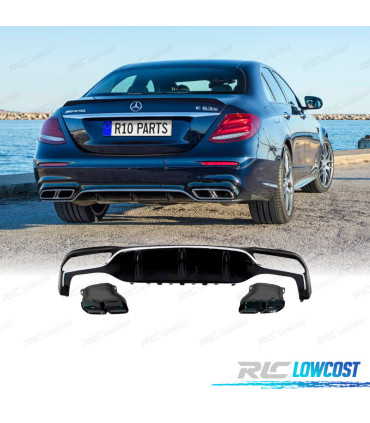DIFFUSEUR ARRIÈRE MERCEDES W213 LOOK AMG E63 NOIR