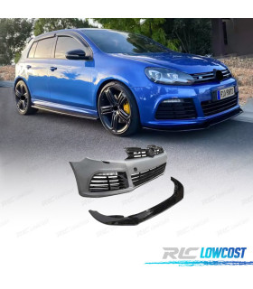 PARE-CHOCS AVANT VOLKSWAGEN VW GOLF MK6 R20 NOIR BRILLANT SRA + SPOILER LAME