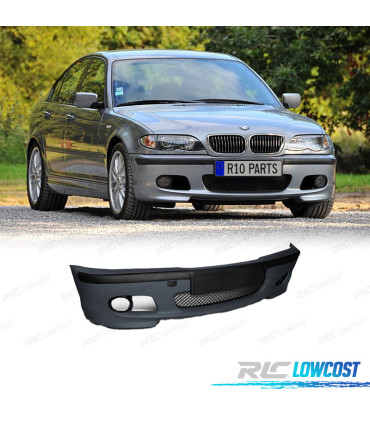 PARE CHOCS FRONTAL BMW E46 99-05 LOOK M FEUX BROUILLARD JAUNE
