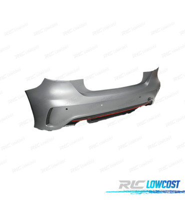 PARE-CHOCS ARRIÈRE MERCEDES CLASSE A W176 12-18 LOOK AMG PDC LISERET ROUGE