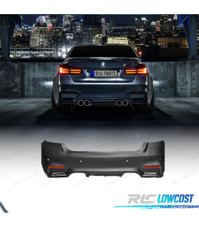 PARE-CHOCS ARRIÈRE BMW F30 LOOK M3 PDC + EMBOUTS D´ÉCHAPPEMENT