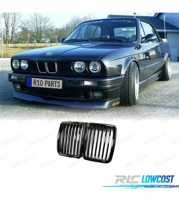 GRILLE BMW E30 82-94 NOIR BRILLANT