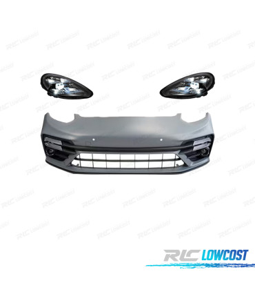 BOUCLIER AVANT PORSCHE PANAMERA 09-13 LOOK TURBO 971 + PHARES LED