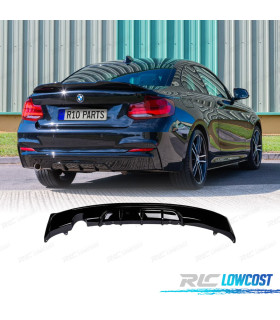 DIFFUSEUR ARRIÈRE BMW F22 13-15 LOOK M PERFORMANCE NOIR BRILLANT