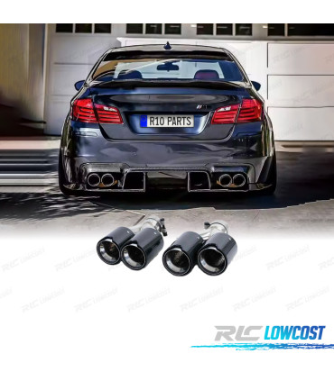 EMBOUT D'ÉCHAPPEMENT BMW LOOK M PERFORMANCE CHROMÉ CARBONE