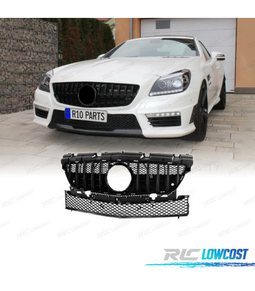 CALANDRE MERCEDES SLK R172 11-15 LOOK GT-R NOIR BRILLANT
