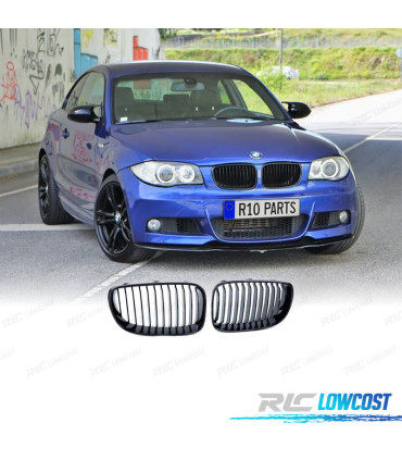 CALANDRES BMW E81 E82 E87 E88 07-11 LOOK M NOIR BRILLANT