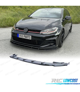 SPOILER LAME AVANT VOLKSWAGEN VW GOLF 7 13-20 LOOK CS NOIR BRILLANT