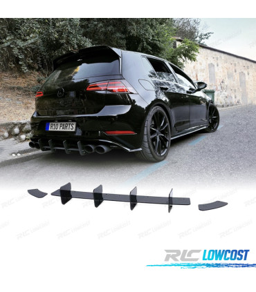 DIFFUSEUR ARRIÈRE VW GOLF 7 GTI 3P 5P 12-20 NOIR BRILLANT